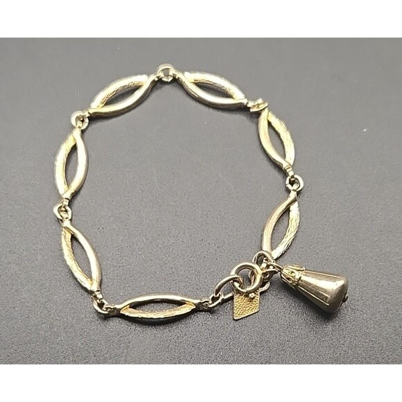 Sarah Coventry Delightful Gold Tone Link Bracelet Vintage 1964 Teardrop Bead - Picture 1 of 5
